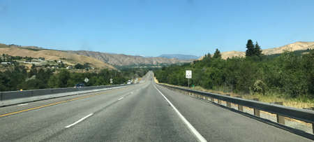 Panorama view of drive to Port Angels WA
