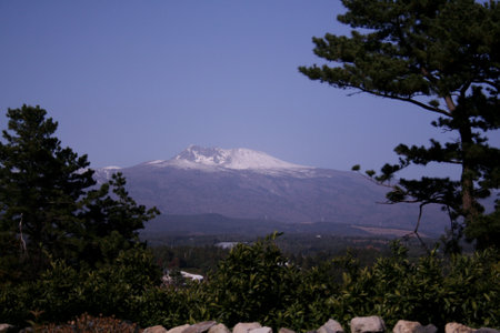 Mt Kilimanjaro seen from the top of a hillの写真素材