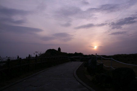 Sunset at Doi Inthanon National Park, Chiang Mai, Thailandの写真素材