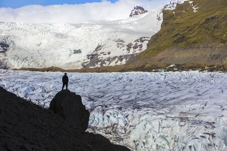 A glacier viewed in south eastern Iceland.の写真素材