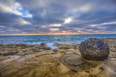 Sunset as seen from the sunset cliffs San Diego.