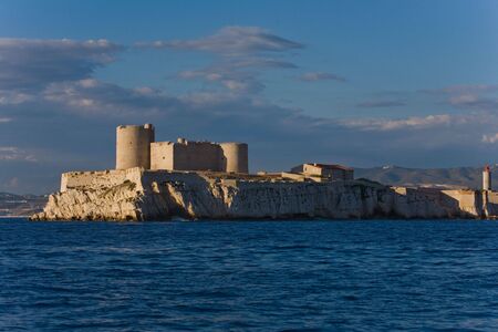the castle of yew tree seen since the sea in the raisingの写真素材