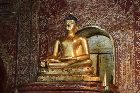 budda in temple of northern thailandの写真素材