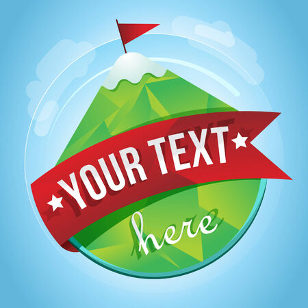 Mountain stamp iconのイラスト素材