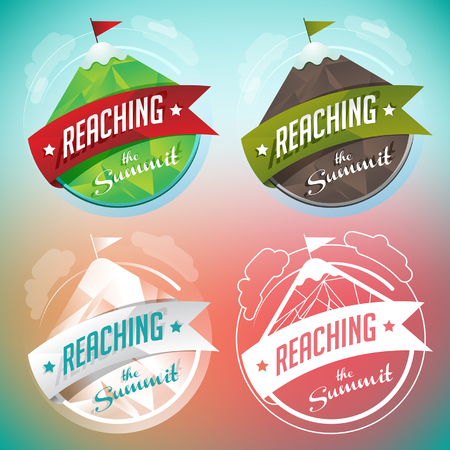 Mountain Badges Setのイラスト素材