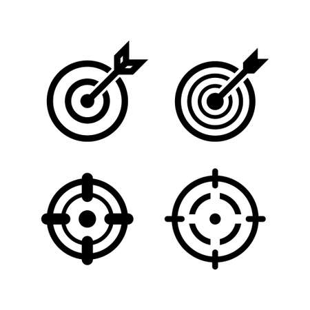 Target icon set. Isolated target vector suitable for graphic resources, infographic elements, marketing, business.のイラスト素材