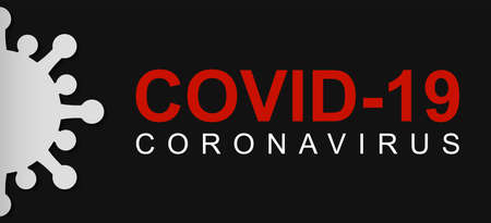 Novel Coronavirus 2019 n-CoV. Creative coronavirus design idea. Creative coronavirus design concept in paper cut style and black background. covid-19 design template for web, banner, sticker, flyer, infographic, graphic resources, and others.のイラスト素材