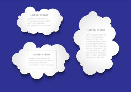 Business infographic element in cloud shape with three models. Perfect for graphic resources, sales labels, in addition to brochure and flyer designs.のイラスト素材