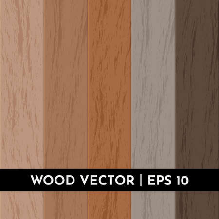 Set of wood textures with different colors. Abstract wood backgroundのイラスト素材