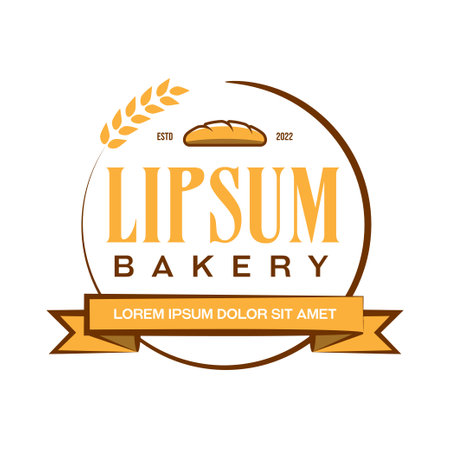 Vintage bakery logo template. Retro logo for bakery shop or cafeのイラスト素材