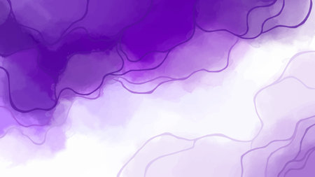 Abstract purple watercolor background. Aesthetic ink paintingのイラスト素材