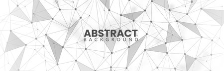 Abstract polygonal mesh on a white background. Digital data science wallpaper, plexus lines, and triangle shapes. Big data illustration. Futuristic neural network concept, big data stream technologyのイラスト素材