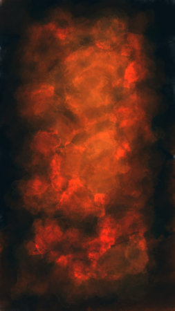 Dark muslin background with embers in the middle. Horror texture wallpaper. Photography studio backdrop for a portrait. Live coals textureの写真素材