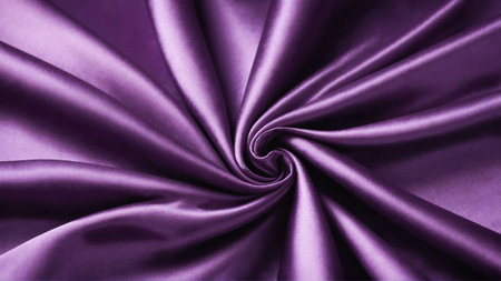 Silk satin fabric background in purple or violet colors. Highly detailed and wavy texture. AI-Generatedの素材