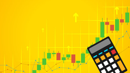 Business and finance statistical information and trends with up arrows. Concept illustration of investment developmentのイラスト素材
