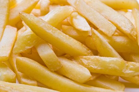 Pile of freshly cooked chips