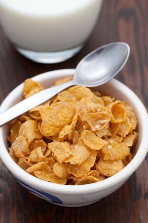 Breakfast cereal with a glass of fresh