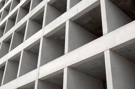 concrete building in perspectiveの写真素材