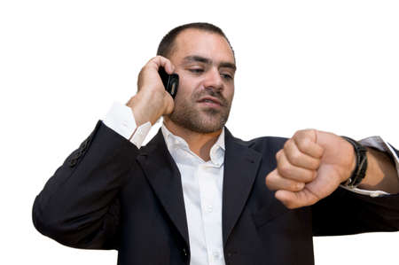 man on the phone making an appointment