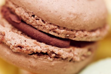 Closeup shot of small french cakeの写真素材