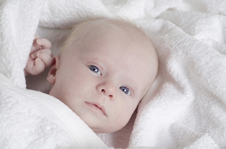 Close up of a newborn babyの写真素材