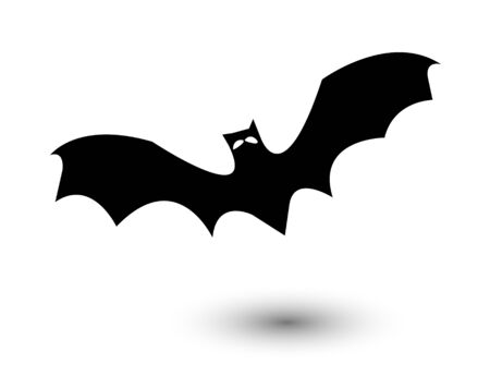 bat on white のイラスト素材