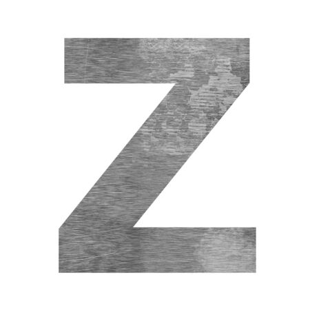 z letter capital texturing metalの写真素材