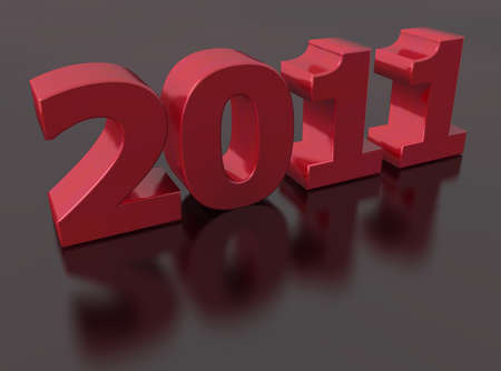 rendered of 2011 for the new yearの写真素材