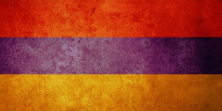 armenia flag with old texture grunge and vintageの写真素材