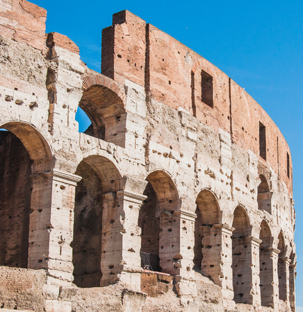 Exterior view of the Colosseum in Rome, Italyの写真素材
