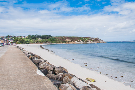 Port of Camaret-sur-mer with its boats, its lighthouse, in FinistÃ¨re in Brittany, Franceの写真素材