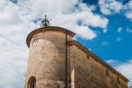 Templar Tower on Place Massillon in HyÃ¨res in Franceのeditorial素材