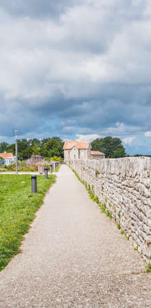 Fortification of the citadel of ChÃ¢teau d'OlÃ©ron, on the island of OlÃ©ron in Franceの写真素材