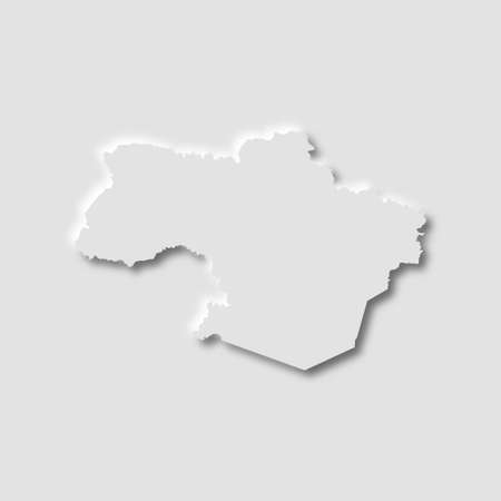 Ukraine map in neumorphism style on white backgroundのイラスト素材