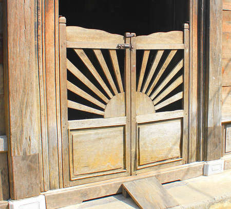 Old wooden doorの写真素材