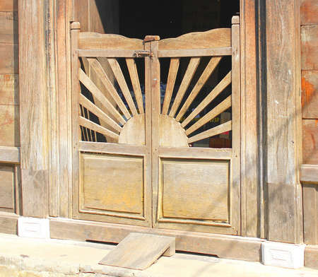 Old wooden doorの写真素材