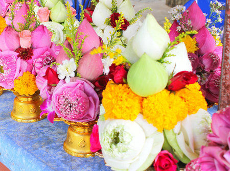 In the temple of Thailandの写真素材