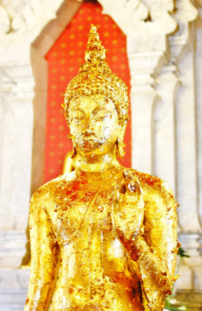Buddha at Thai templeの写真素材