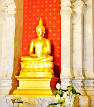 Buddha image at the templeの写真素材