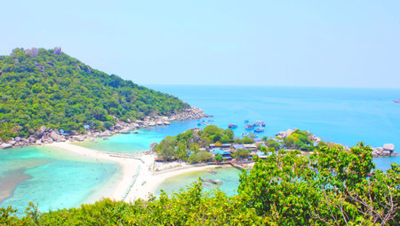 Koh nang yuan at the southern of Thailandの写真素材