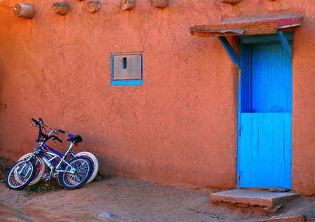 Bicycles & Adobe house