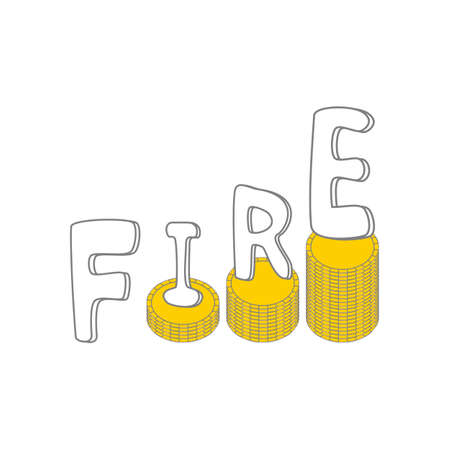 FIRE financial independence retire earlyのイラスト素材