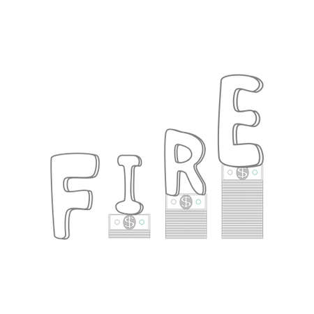 FIRE financial independence retire earlyのイラスト素材