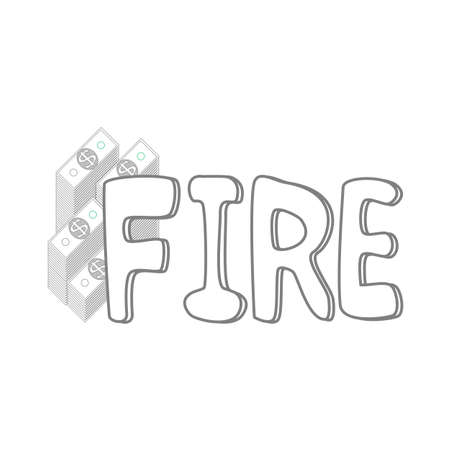 FIRE financial independence retire earlyのイラスト素材