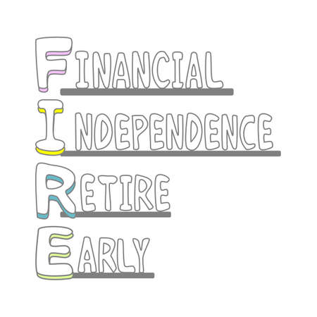 FIRE financial independence retire earlyのイラスト素材