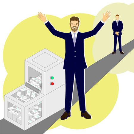 Money Machine Financial Independenceのイラスト素材