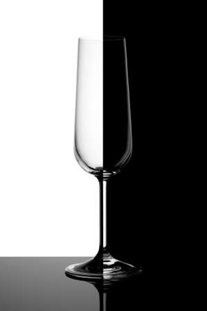 Wine glass BWの写真素材