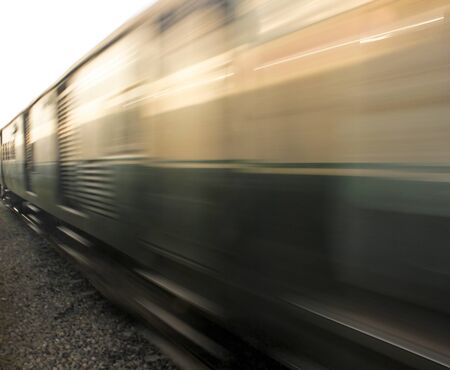 Motion blur shot of a train passing byの写真素材