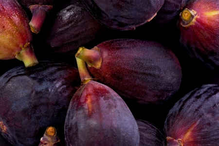 Background texture of several black mission figs.の写真素材