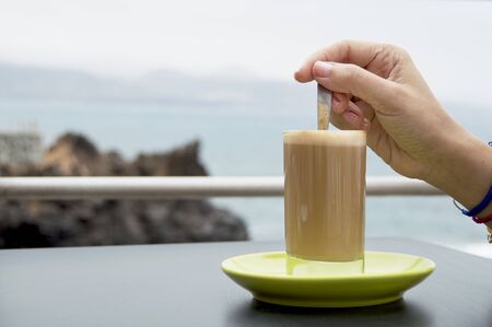 Hot latteの写真素材